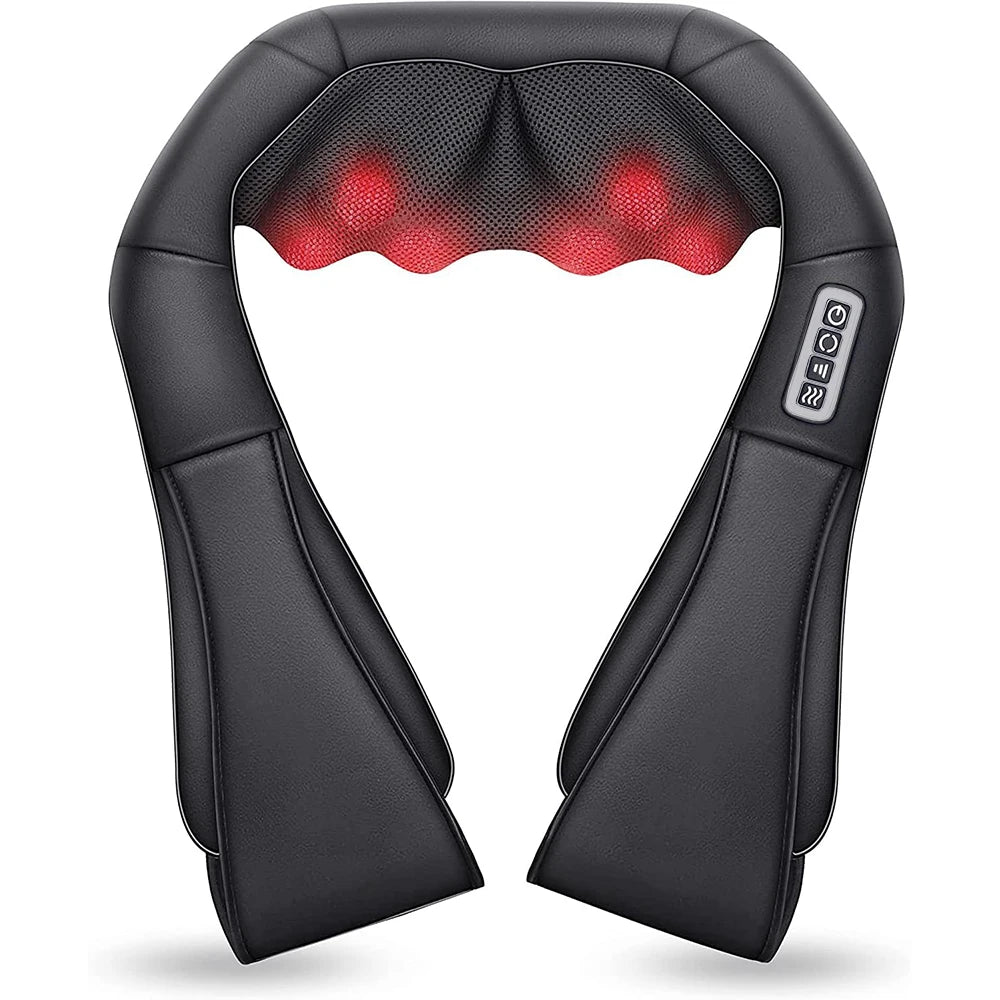BodyLume™ Ergonomic Shiatsu Neck & Shoulder Massager with Heat